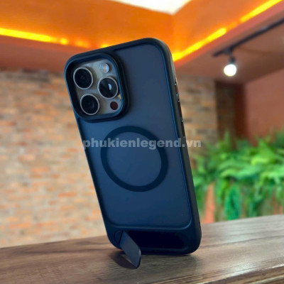 Ốp lưng cho iPhone 16 Pro Max hiệu Likgus VALOR hỗ trợ sạc từ , lưng nhám viền màu có giá đỡ kim loại , chống sốc chống va dập thời trang cao cấp - Hàng chính hãng
