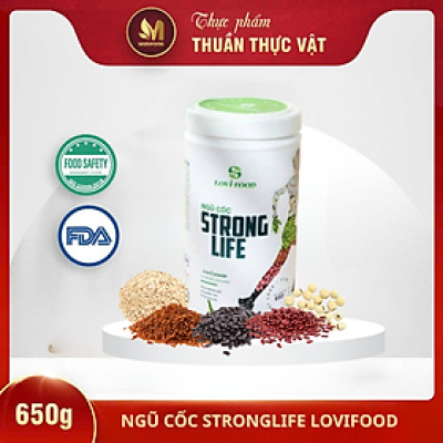 Ngũ Cốc Stronglife Lovifood, Cung cấp 14 Loại Hạt Bổ Sung Dinh Dưỡng Đầy Đủ 650g - Bổ Sung Năng Lượng Cho Người Tập Thể Thao, Gym, Yoga, Giúp Tăng Cơ, Giữ Dáng, Giảm Đường Huyết và Mỡ Máu, Tốt Cho Tim Mạch, Giúp Ngủ Ngon, Chống Táo Bón, Chống Lão Hóa