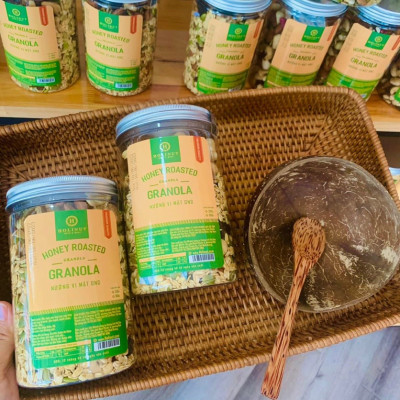 Ngũ Cốc Granola Nướng Vị Mật Ong Hạt Nhập Khẩu - thương Hiệu Holinut/500gram