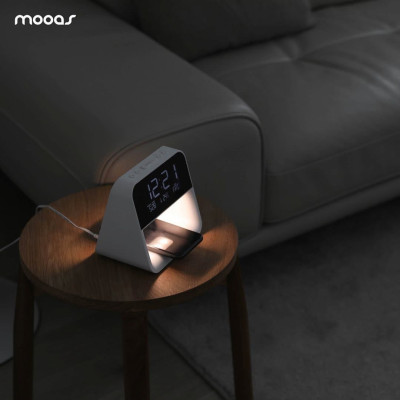  SẠC KHÔNG DÂY KIÊM ĐỒNG HỒ MOOAS MO09-MC-W11 Made in Hàn quốc Hàng chính hãng