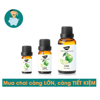 Tinh Dầu Chanh Sần Kobi Lime Essential Oil Giúp Giảm Căng Thẳng, Ngăn Ngừa Lão Hóa, Chống Nhiễm Trùng Hiệu Quả - 5ml