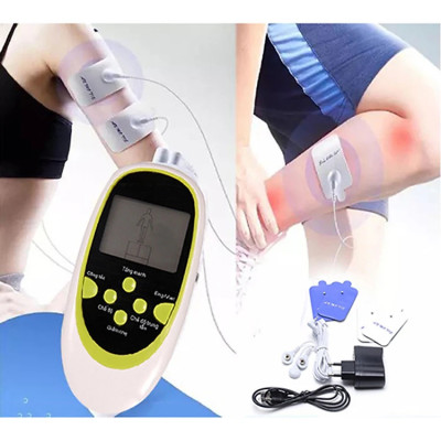 Máy massage xung điện trị liệu 8 miếng dán, 8 chế độ massage, xài pin tiểu - Hàng chính hãng