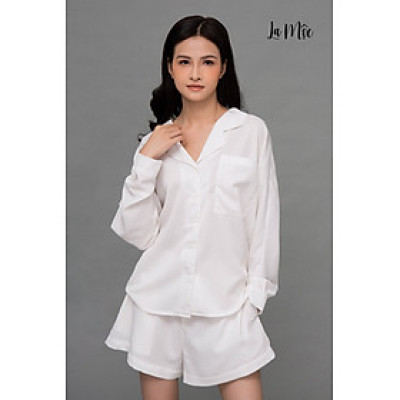 Áo Sơ Mi Nữ Lụa Xô Hàn Thời Trang Cổ Vest Maxivic, La Mộc - LM62174