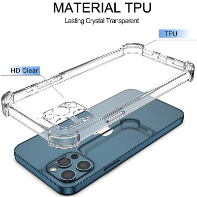 Ốp lưng cho iPhone 12 mini, iPhone 12, iPhone 12 Pro, iPhone 12 Pro Max, iPhone 13 mini, iPhone 13, iPhone 13 Pro, iPhone 13 Pro Max, dẻo trong chống sốc cao cấp - Hàng chính hãng 