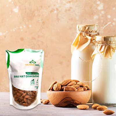Hạnh nhân tự nhiên Sức Khỏe Xanh (Chưa rang), nhập khẩu từ Úc/Mỹ (Raw Almonds)