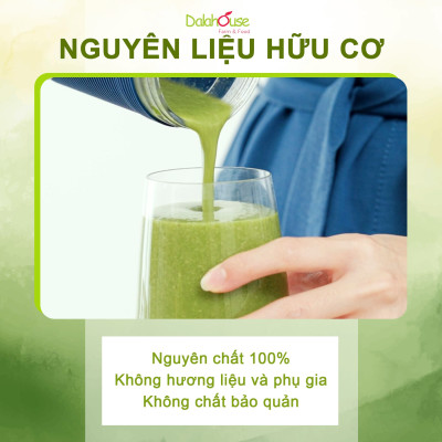Bột cải xoăn hữu cơ sấy lạnh Dalahouse - Hộp 20 gói 3gr tiện lợi - Đào thải độc tố, chống ô xy hóa, bổ sung can xi hữu cơ cho cơ thể