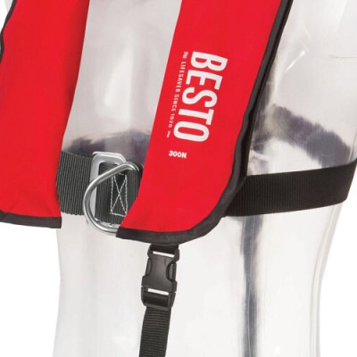 Áo phao cứu sinh tự thổi Besto 300N Màu Đỏ