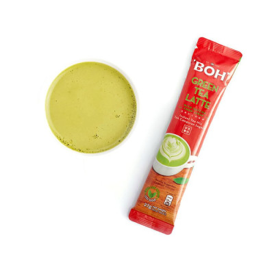 BỘT TRÀ SỮA VỊ TRÀ XANH LATTE TÍ ĐƯỜNG HIỆU BOH - BOH GREEN TEA LATTE LESS SUGAR (12