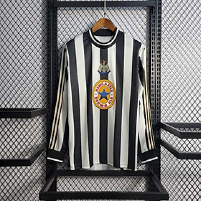 Áo Bóng Đá Retro NewCastle 1997 Dài Tay - Sân Nhà bản cao cấp vải Cotton Polyester