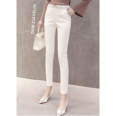 Quần Tây Nữ Titishop QDN72 - Trắng