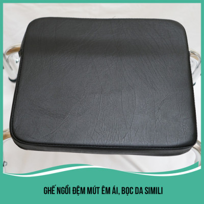 Khung tập đi LUCASS W9 - Có ghế ngồi bọc da cho người già, người khuyết tật - HÀNG CHÍNH HÃNG