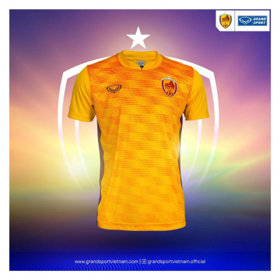 Áo Thi Đấu CLB Quảng Nam 2021 - Thương hiệu Grand Sport Logo Dệt Bản thi đấu