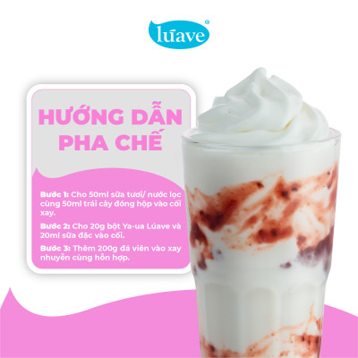 (Date T8/2025) Bột Sữa Chua LÚAVE - Bột Yogurt/ Yaua 500g (Thay Thế Được Sữa Chua Truyền Thống, Làm Sinh Tố, Đá Xay, Yaua)