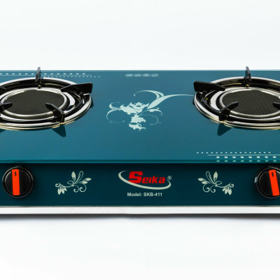 Bếp Gas Đôi Mặt Kính Sen Hồng Ngoại Seika SKB411 - Hàng Chính Hãng