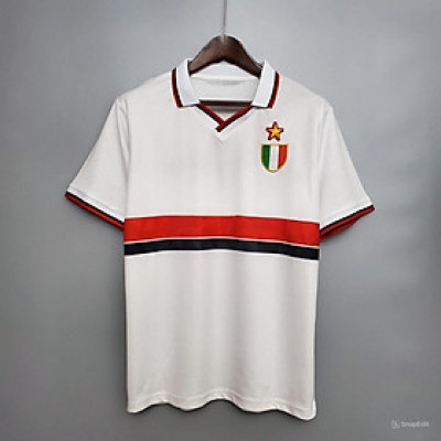 Áo Bóng Đá Retro AC Milan 1993 - Sân Khách bản cao cấp vải Cotton Polyester