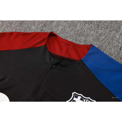 Bộ Quần Áo Thể Thao Nỉ Barcelona - Đen bản nhập Trung cao cấp