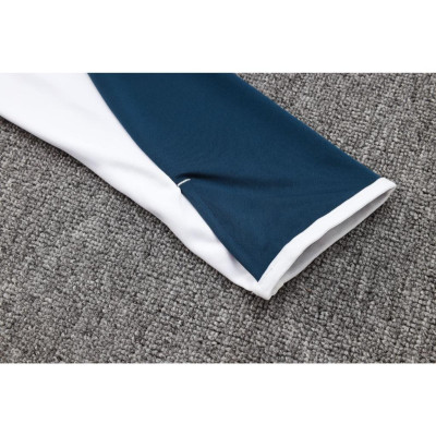 Bộ Quần Áo Thể Thao Nỉ Real Madrid - Trắng bản nhập Trung cao cấp