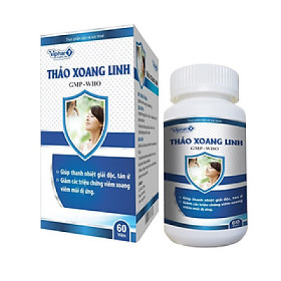 Combo 2 Chai Thảo Xoang Linh Vinaphar hộp 1 lọ 60 viên Hỗ trợ giảm triệu chứng viêm xoang, viêm mũi dị ứng 
