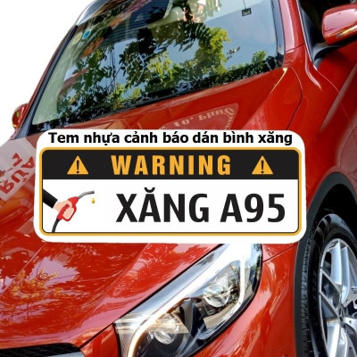 Tem Nhựa Dán Cảnh Báo Đổ Dầu Diesel - Đổ Xăng Cho Xe ôTô, An Toàn, Tiện Dụng Khi Đổ Xăng, Tránh Nhầm Lẫn. TakyHome 9100