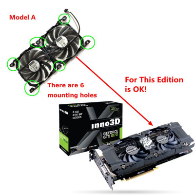 2pcs/set Inno GTX1070TI/1070 GPU VGA Card Cooler Cooling Fan Replacement For GEFORCE GTX 1070 GTX1070 TI X2 V2 Graphics