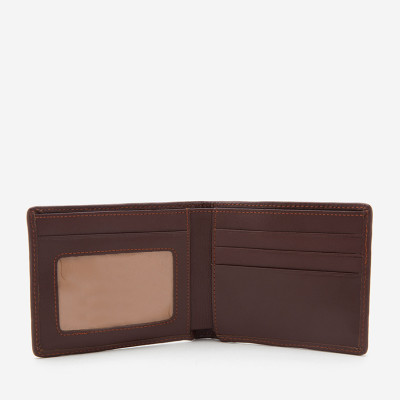 HJ2241 - Bóp nam Huy Hoàng da cá sấu nguyên con màu nâu đất