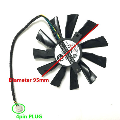 【 Ready stock 】GTX1060 GTX1070 R7-260X GPU Cooler Graphics Fan For Radeon R7 260X 2GD5 OC GeForce GTX 1060 GTX 1070 AERO MSI as Replacement