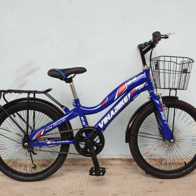 Xe đạp thể thao trẻ em Vinabike 20inch nam dày 7 màu, có giỏ xe
