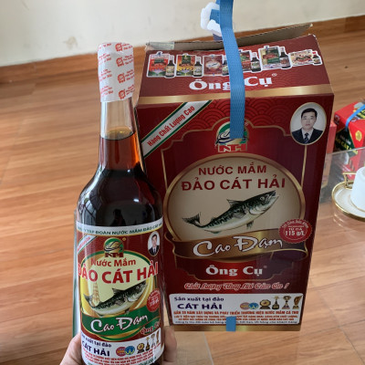 Hộp 4 chai Nước Mắm Cao Đạm truyền thống, dung tích 650ml/1chai