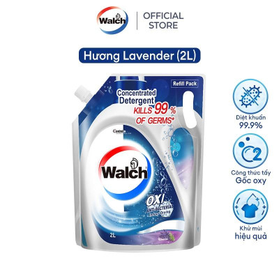 Túi nước giặt kháng khuẩn, khử mùi Walch 2L