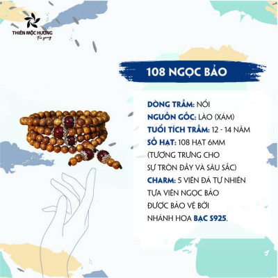 Vòng tay trầm hương 108 hạt - An yên, đoạn trừ 108 phiền não 