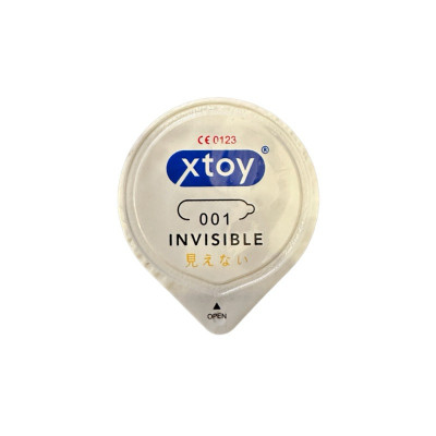 Bao cao su XTOY INVISIBLE 001 siêu mỏng, nhiều gel bôi trơn, hương thơm - Hộp 10 chiếc