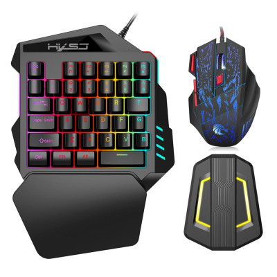 Chuột chơi game có dây HXSJ H300 V100 35 phím một tay P6 
