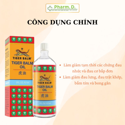 Dầu Tiger Balm, Tiger Balm Pain Relieving Liniment giảm mỏi cơ, đau và nhức cơ 57ml