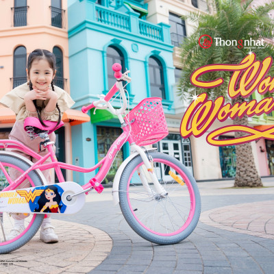 Xe đạp trẻ em Thống Nhất Wonder Woman 20 inch phù hợp với trẻ cao từ 1m20 đến 1m40 