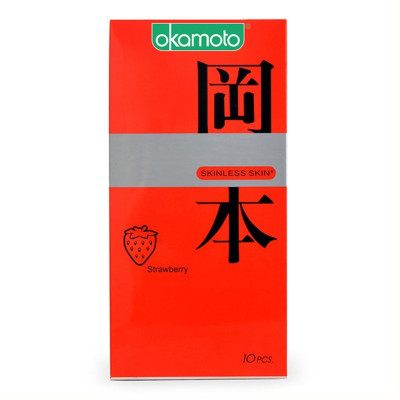 - Bao Cao Su Okamoto Skinless Skin Strawberry Hương Dâu Hộp 10 Cái