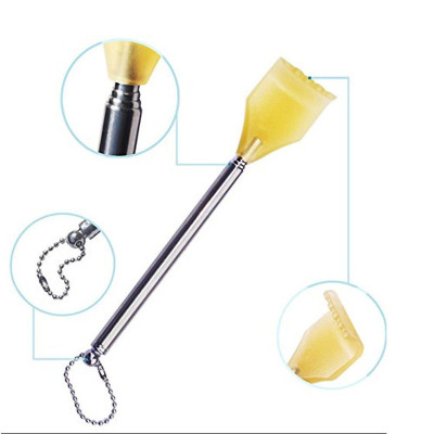 Cây Gãi Lưng Inox Kéo Dài Nhỏ Gọn Cây Gãi Lưng Rút Gọn Tuỳ Chỉnh Chiều Dài Hình Bàn Tay Cán Inox không gỉ phần Gãi bằng Nhựa cứng Loại tốt