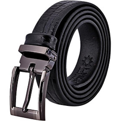 Thắt Lưng Nữ Da Thật Vân Cá Sấu Huy Hoàng HT5121 - Đen