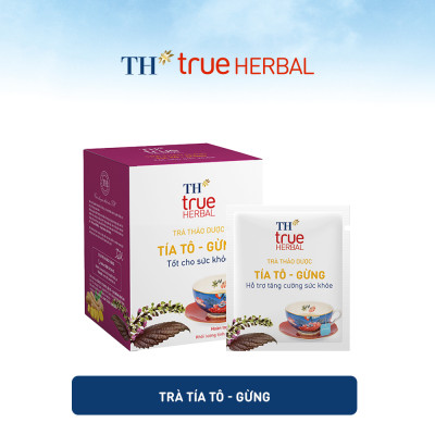 Bộ 2 hộp thảo dược TH true HERBAL Lạc tiên – Tâm sen & Trà Tía tô – Gừng TH True Herbal (40 gói)