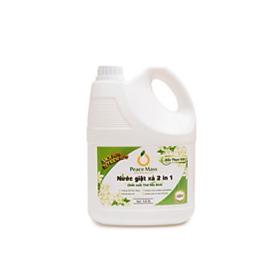 Nước Giặt Xả Gốc Thực Vật 2in1 Peace Mass (Thuộc nhóm Sản phẩm Lành tính)Can 3.6l