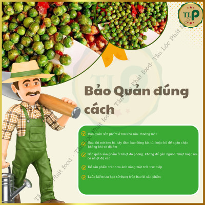 ĐẬU HÀ LAN RANG TỎI ỚT TÂN LỘC PHÁT COMBO 1KG - MỖI BỊCH 500G [ MẪU MỚI ]