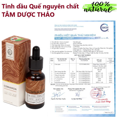 Tinh dầu Quế Tâm Dược Thảo 20ml - 100% tự nhiên và nguyên chất