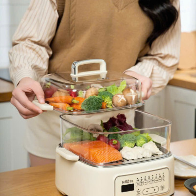 Nồi Hấp Đa Năng 2 Tầng Haatz CIM371, Dung Tích 10L, 8 Chức Năng, 1000W - Hàng Chính Hãng