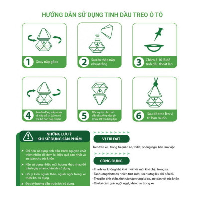 Tinh Dầu Bạc Hà Kobi (30ml) Treo Xe Hơi, Treo Phòng, Tủ Quần Áo - Tinh Dầu Thiên Nhiên Nguyên Chất, Giúp Giảm Stress, Xua Đuổi Côn Trùng Và Khử Mùi Hiệu Quả, Thích Hợp Dùng Với Đèn Xông Và Máy Khuếch Tán - Tặng Kèm Vỏ Lọ Treo Sang Trọng, Tiện Dụng