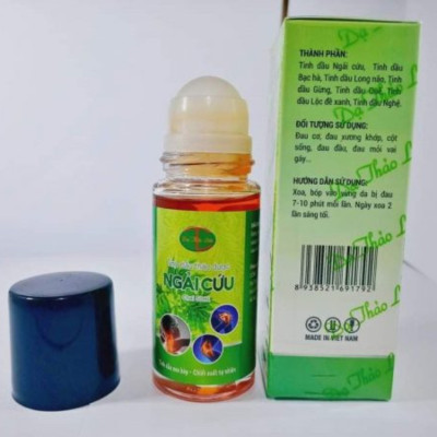 Tinh dầu thảo dược Ngải Cứu - Dạ Thảo Liên 50 ml (hỗ trợ điều trị trị đau cơ, đau nhức xương khớp, đau cột sống, đau đầu, đau mỏi vai gáy, đau bụng, trúng gió, say tàu xe, hồi hộp.)