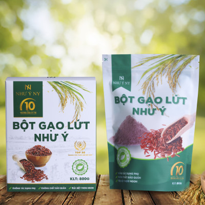 Bột Gạo Lứt Như Ý 800g  Chính Hãng , Bột Gạo Lứt Hỗ Trợ Giảm Cân - Lợi Sữa Cho Mẹ Sau Sinh