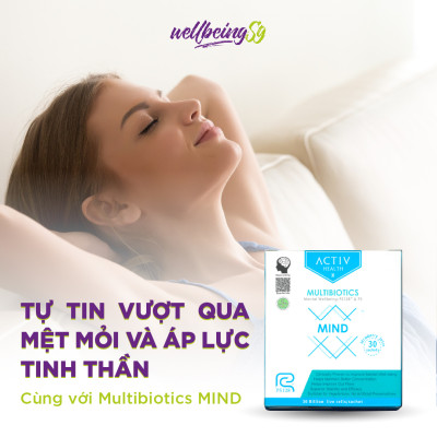 Thức Uống Dạng Bột  ActivHealth Multibiotics Mind Duy Trì Hệ Vi Khuẩn Đường Ruột, Hỗ Trợ Giải Tỏa Căng Thẳng, Bổ Sung Năng Lượng Cho Cơ Thể (Hộp 30 Gói x 120g)