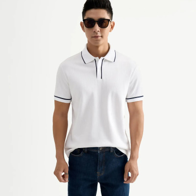 Áo polo tay ngắn nam phối cổ Form Fitted - RT 10S25POL006 | ROUTINE CÀ MAU