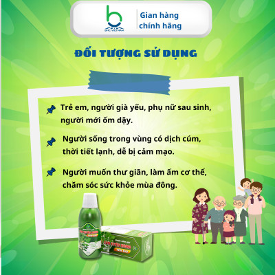 Nước Tắm Gội Cảm Xuyên Hương Hỗ Trợ Phòng Ngừa Cảm Lạnh, Cảm Cúm - 250ml