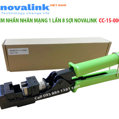 Kìm bấm nhân mạng 8 sợi (bấm 1 lần 8 sợi dây mạng) Novalink CC-15-00062 - Hàng nhập khẩu chính hãng, made in Taiwan, đủ thuế VAT, COCQ