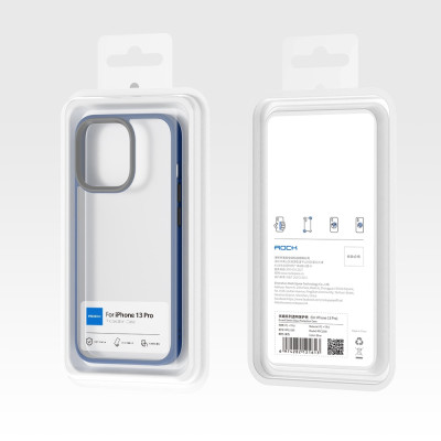 Ốp lưng chống sốc viền cao su cho iPhone 12 Mini thiết kế mặt lưng trong suốt Hiệu Rock hybrid Protective Case (độ đàn hồi cao, bảo vệ toàn diện, tản nhiệt tốt) - hàng nhập khẩu